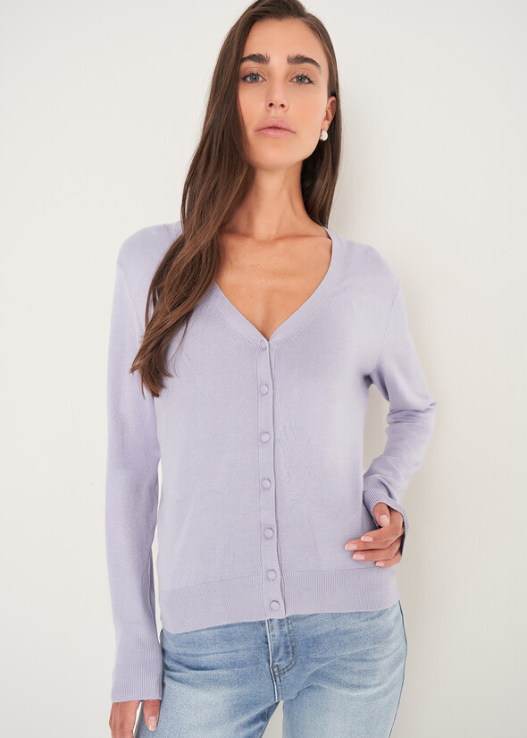 Cardigan Carl con scollo a V Cardigan Carl con scollo a V VIOLA LAVANDA Donna null