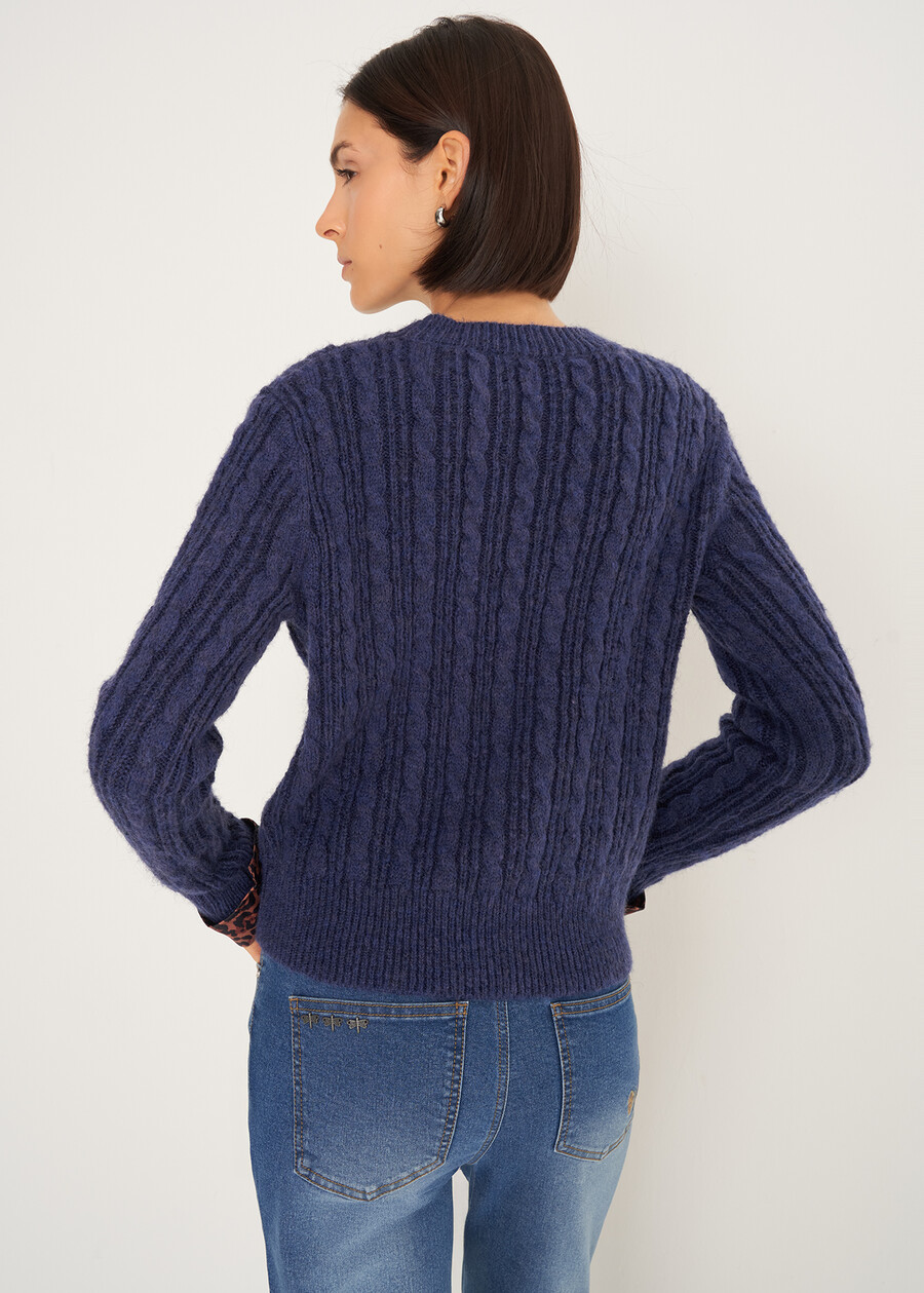 Maglia Malvin a coste con dettagli maculati VERDE ALGABLU Donna , immagine n. 4
