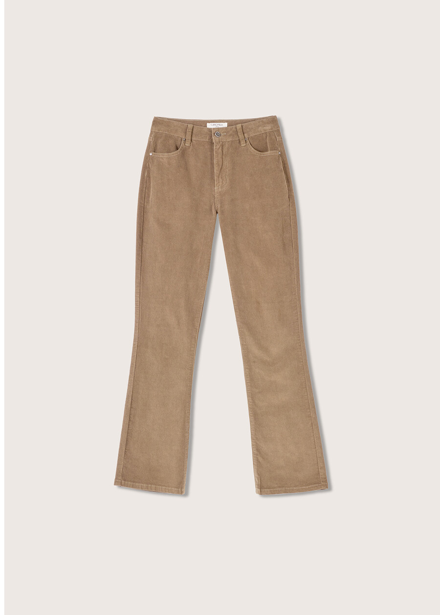 Pantalone Cindy in velluto di cotone VERDE CAPPERROSSO SYRAH Donna , immagine n. 5