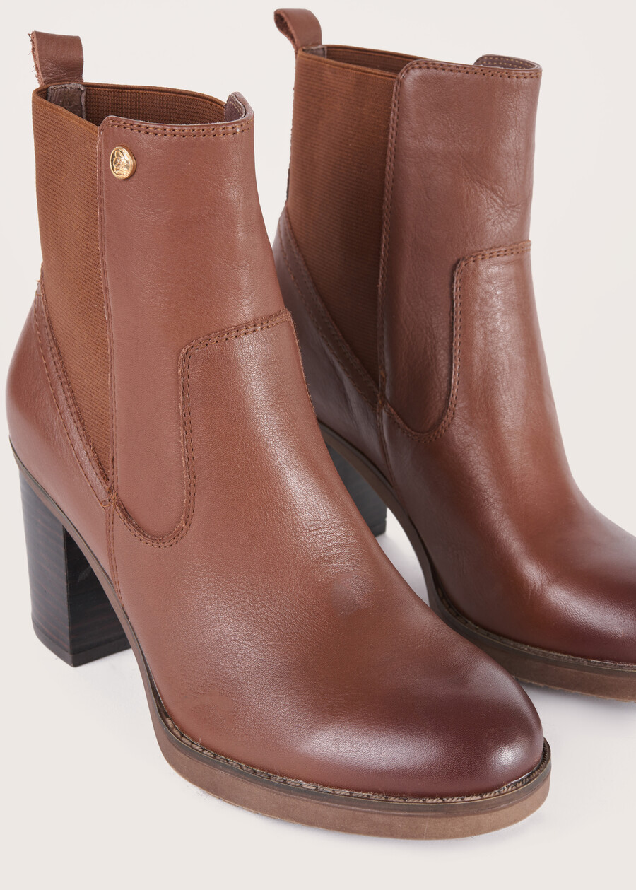 Sissi 100% genuine leather boots MARRONE VISONE Woman , image number 2