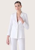 Giasmine linen blend blazer ROSSO ARAGOSTABIANCO WHITEBLUE OLTREMARE VERDE GARDEN Woman image number 1