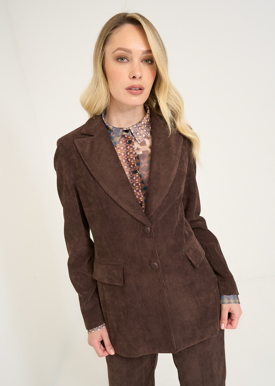 Giacca Gabriela in velluto MARRONE Donna , immagine n. 1