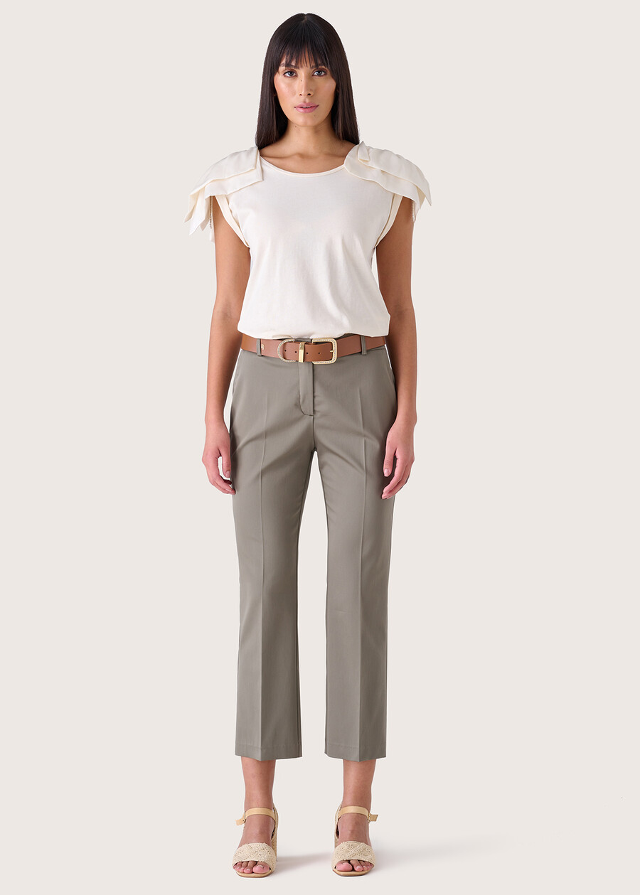 Pantalone Cindy in cotone VERDE TIMOBLU MARINA Donna , immagine n. 1