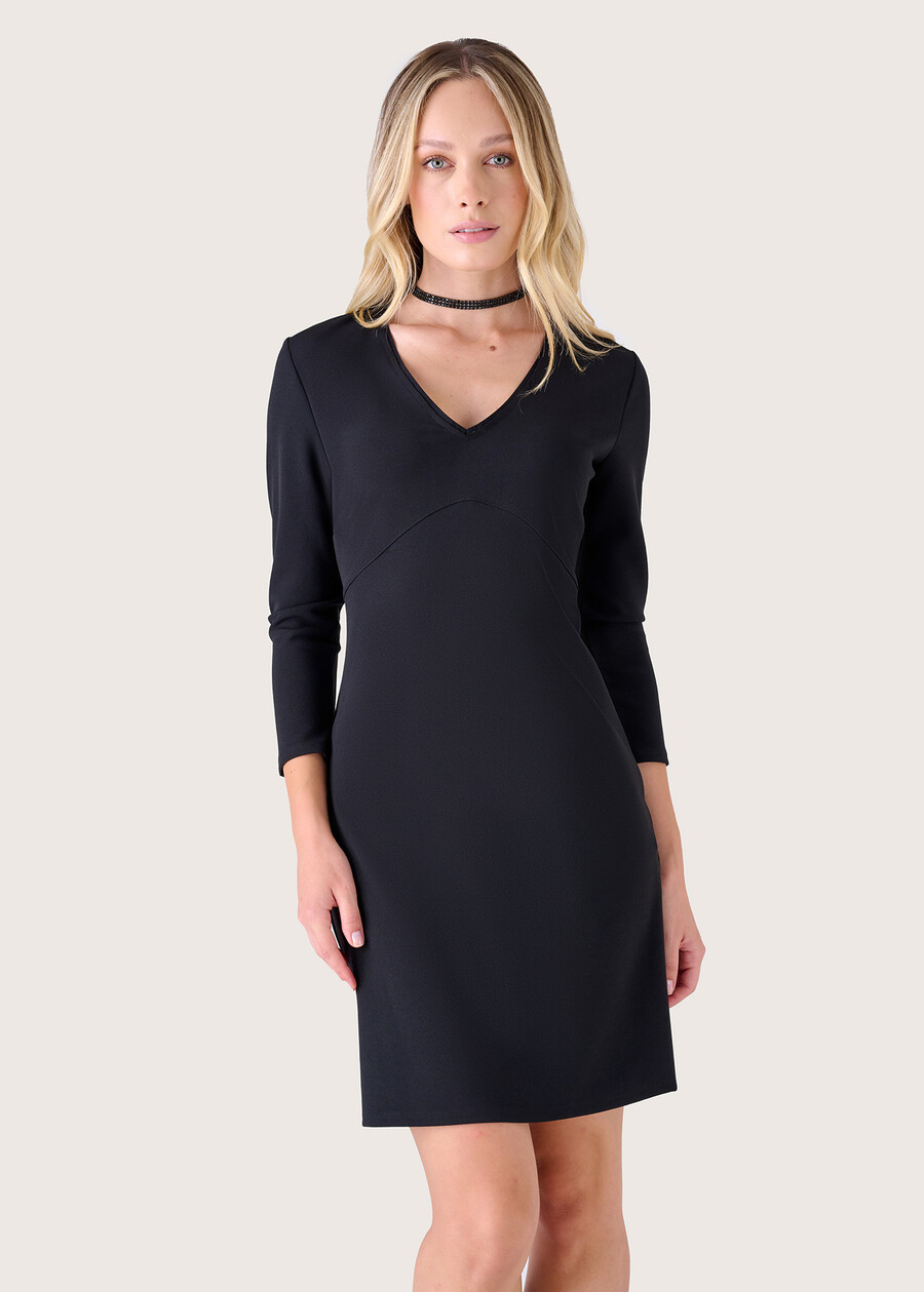 Abito Amir in tessuto screp NERO BLACK Donna , immagine n. 2