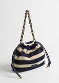 Blexy striped mesh bucket bag BLU BLUE Woman image number 2