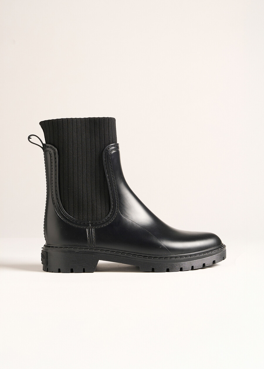 Rayan rubber rain boots NERO BLACK Woman , image number 3