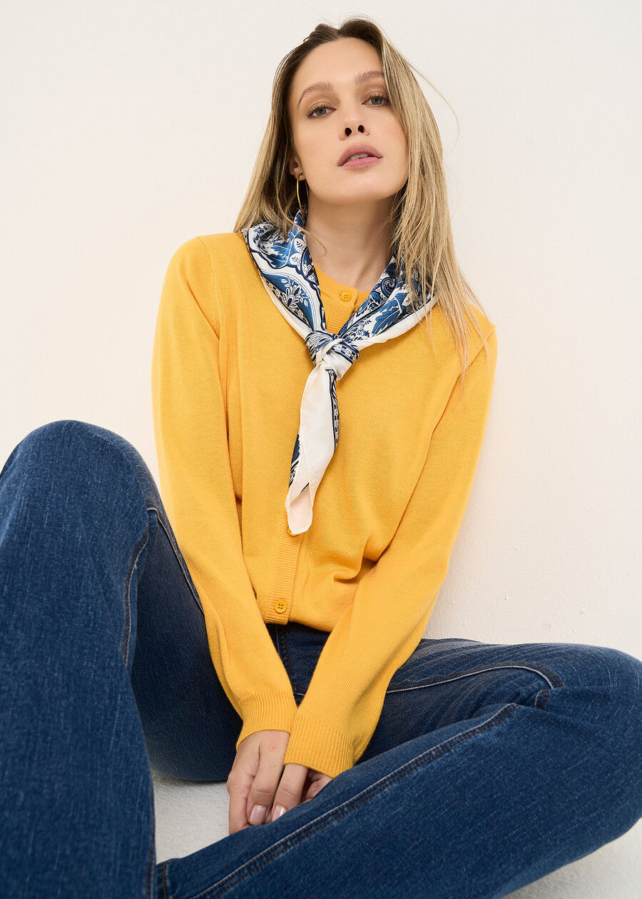 Cardigan Clio a girocollo ARANCIONEROSSO Donna , immagine n. 1