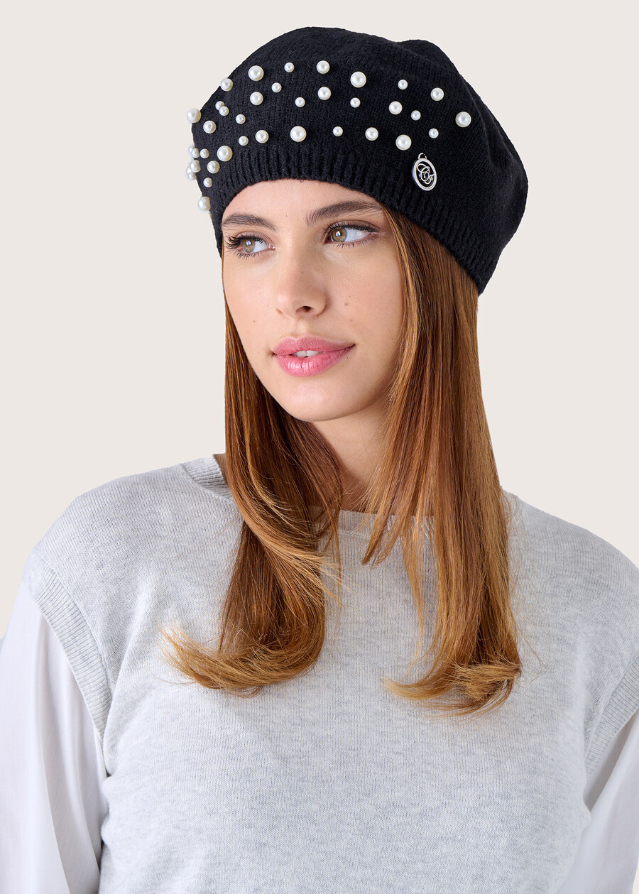 Basco Cylang con perle NERO BLACKBEIGE CREAM Donna , immagine n. 1