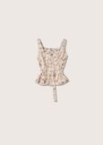 Ted squared neckline top BEIGE SAFARI Woman image number 4