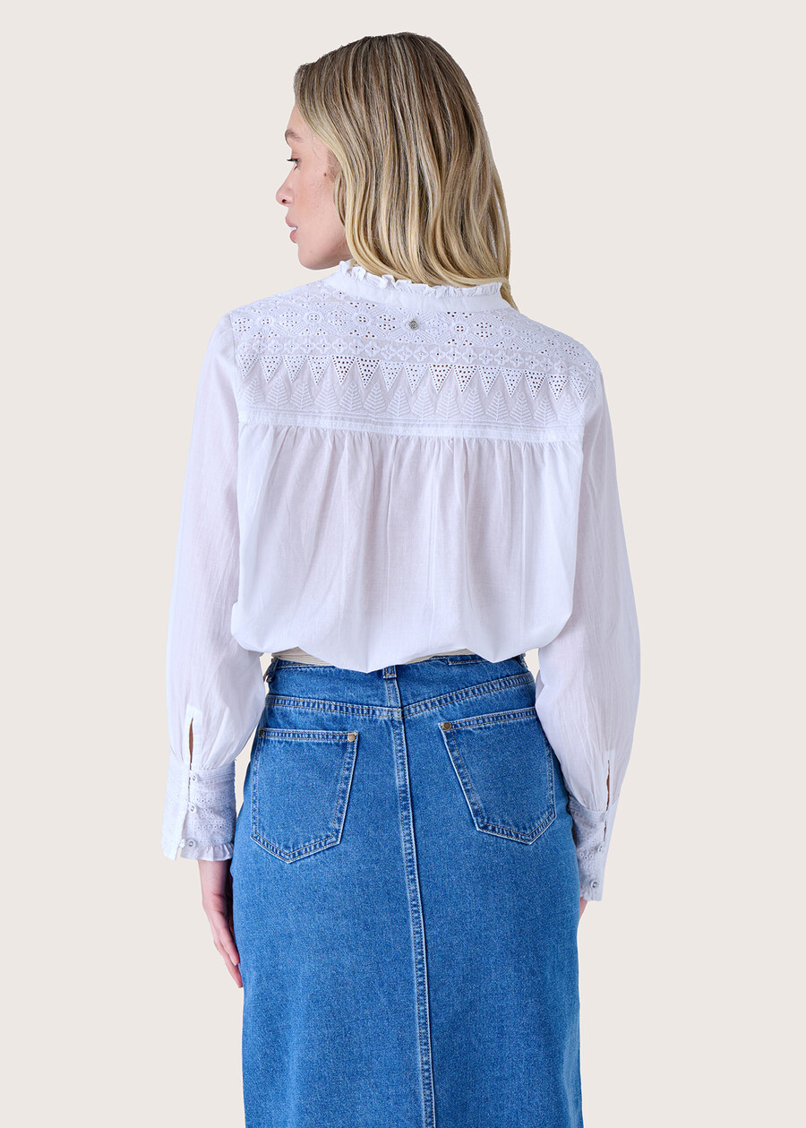 Cleo 100% cotton shirt BIANCO WHITE Woman , image number 3