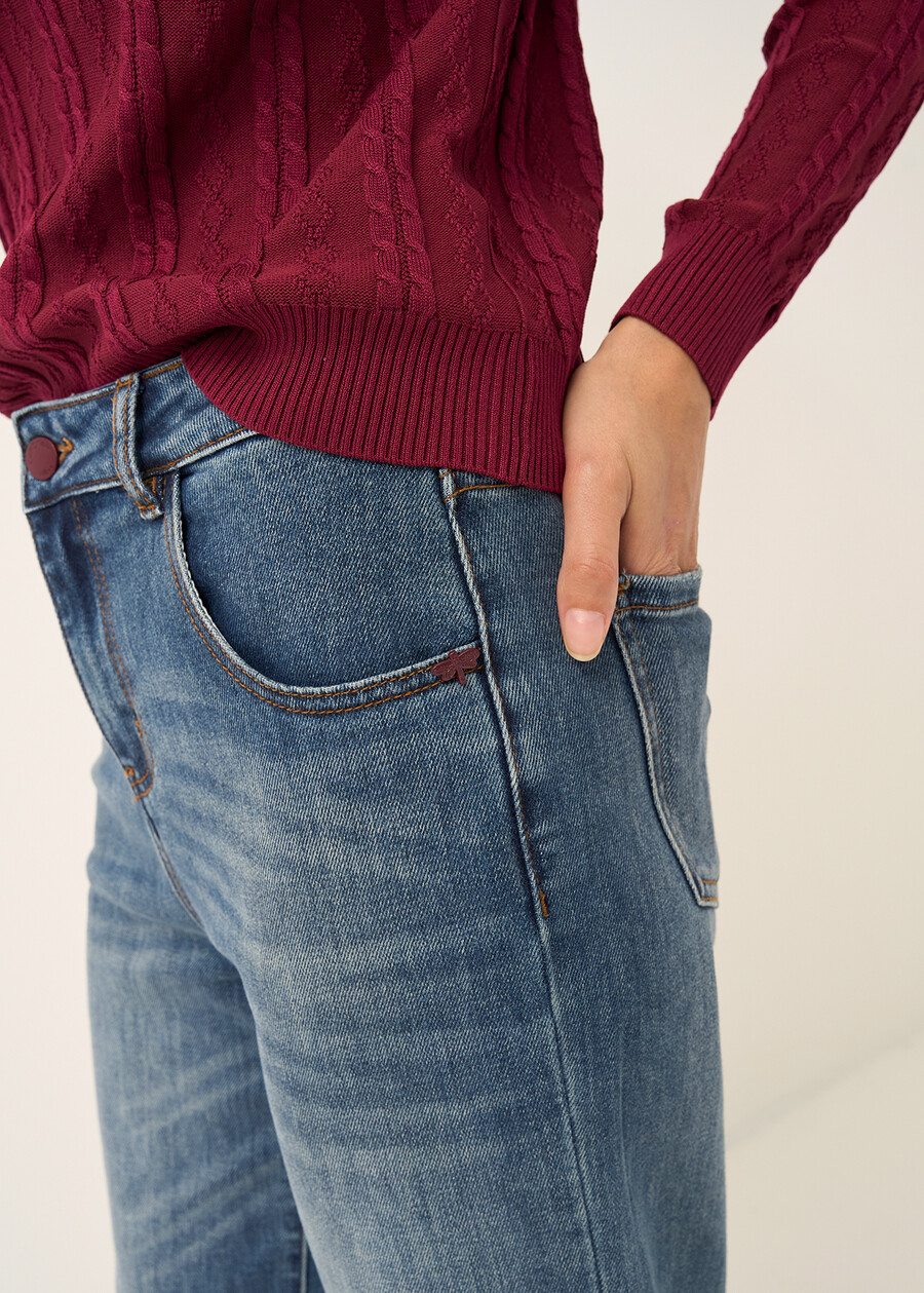 Pantaloni Kate con dettagli a contrasto DENIM MEDIUM DENIM Donna , immagine n. 3