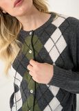 Cady wool argyle cardigan GRIGIO GREY Woman image number 2