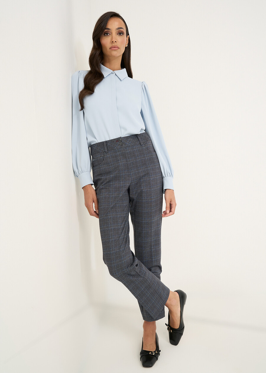 Kate check print trousers GRIGIO GREY Woman , image number 3