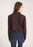 Camicia Cannes tinta unita MARRONE CAFFE Donna immagine n. 3
