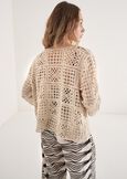 Cardigan Chandra crochet con maniche 3/4
 BEIGE Donna immagine n. 3
