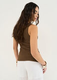 Top Togo a nido d'ape BEIGE SABBIA Donna immagine n. 3