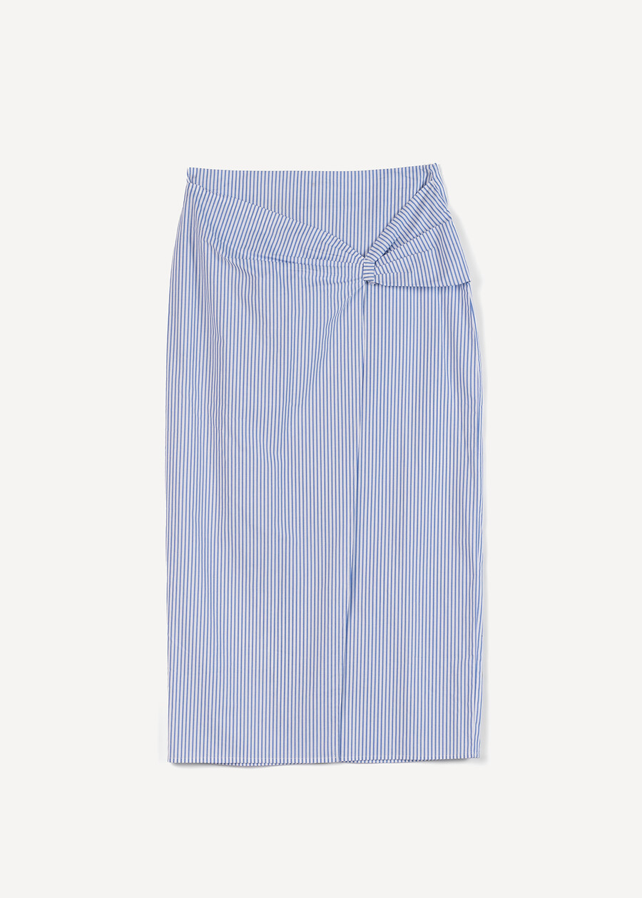 Gonna pareo Gio a righe in cotone BIANCO WHITE Donna , immagine n. 5