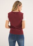 Maglia Siria modello fake gilet ROSSO MAGENTA Donna immagine n. 3