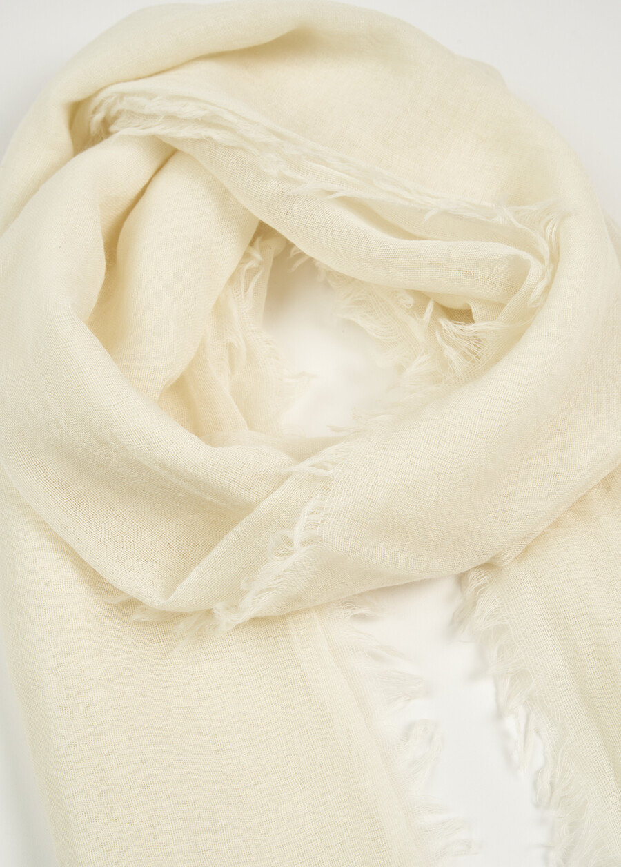 Sciarpa Sophie 100% lana BLU AVIONBIANCO BURROROSSO ARANCIONEMARRONE TERRA Donna , immagine n. 2
