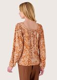 Sylvie square-neck jersey MARRONE AMBER Woman image number 3