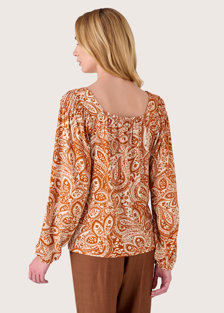 Sylvie square-neck jersey MARRONE AMBER Woman , image number 3
