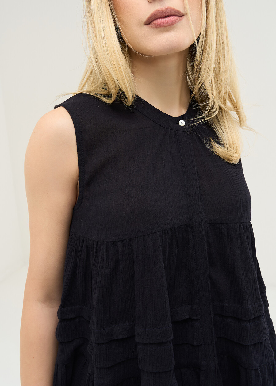 Thor cotton crepe top BEIGEBLU Woman , image number 2