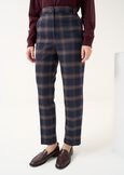 Alice check print slim-fit trousers BLU BLUE Woman image number 2