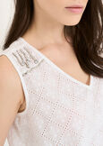 Tanya openwork cotton top BIANCO WHITE Woman image number 2