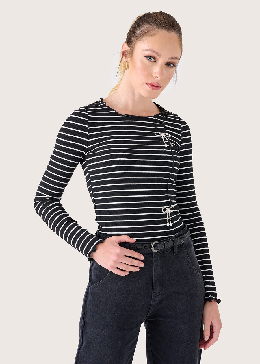 Siena viscose jersey NERO BLACK Woman , image number 1