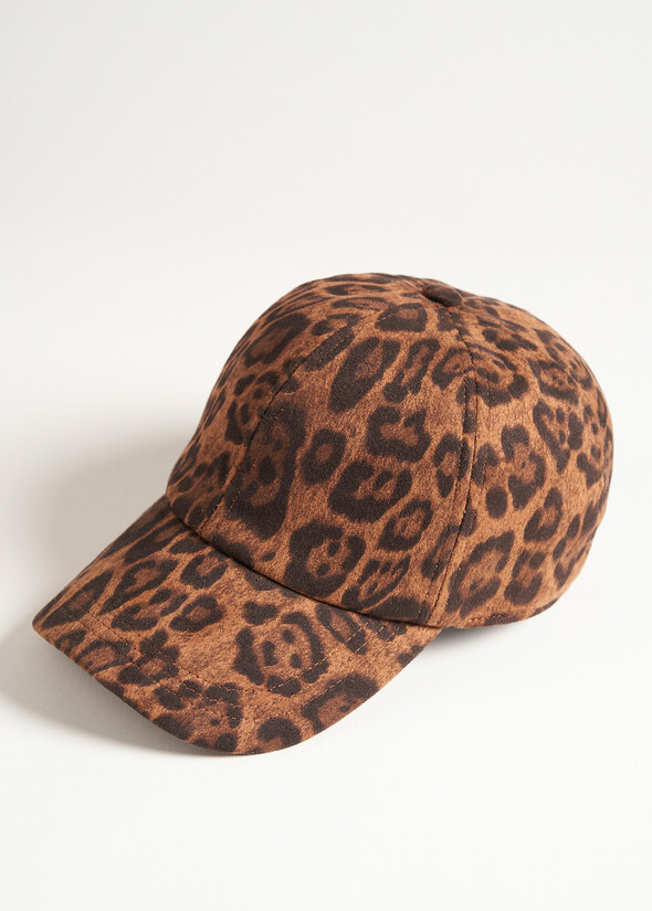 Cappello Cler animalier con visiera MARRONE CARAMELLO Donna null