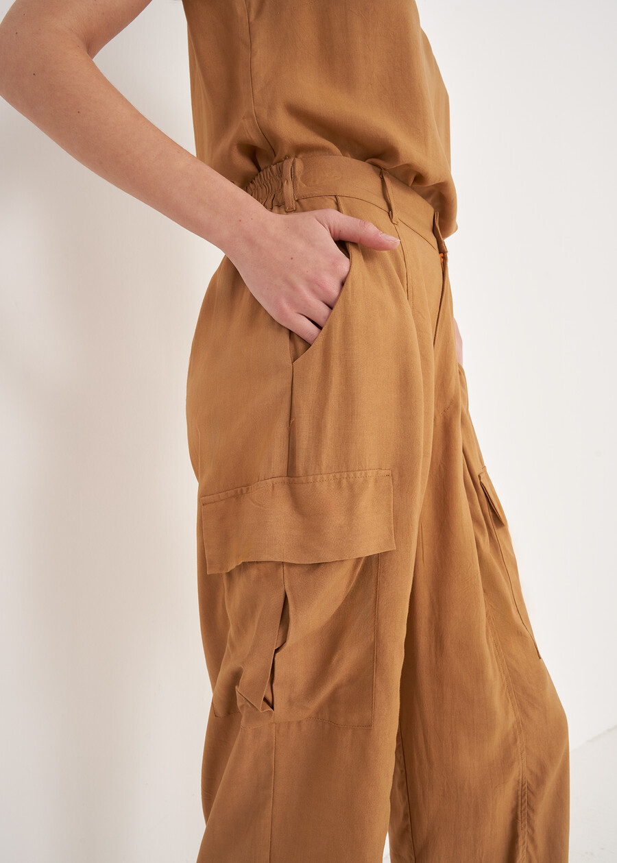 Praiano Vargo-Style Trousers BEIGE DUNENERO BLACK Woman , image number 3