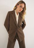 Checked Wide-Lapel Suit MARRONE TERRA Woman image number 3