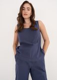 Top Teddy In Cotone BLU AVION Donna immagine n. 1