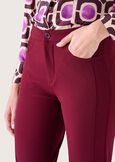 Pantalone Kate in tessuto screp NERO BLACKROSSO SYRAH Donna immagine n. 5