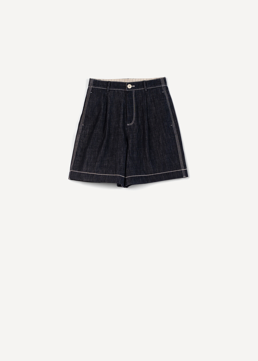 Bermuda Birond in denim leggero DENIM DARK DENIMBIANCO WHITE Donna , immagine n. 6