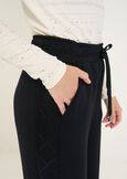Pantaloni jogger Paddy con strass NERO Donna immagine n. 3