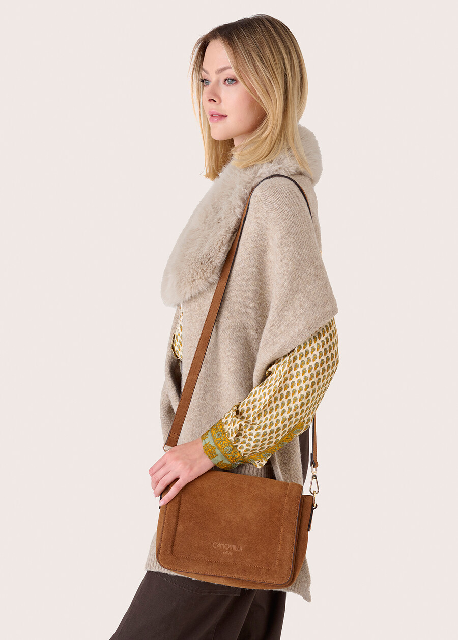 Tracolla Balema 100% camoscio MARRONE Donna , immagine n. 2