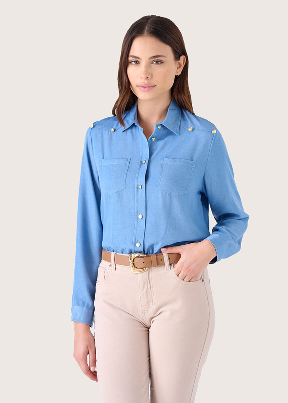 Camicia Cris in denim di viscosa DENIM Donna null