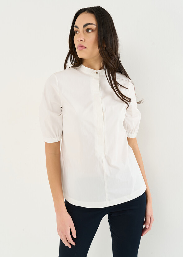 Coeur cotton blend blouse BIANCO WHITE Woman null