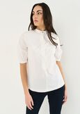 Coeur cotton blend blouse BIANCO WHITE Woman image number 1