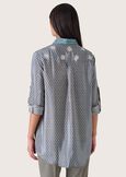 Cristal satin shirt BLUE POLVERE Woman image number 3