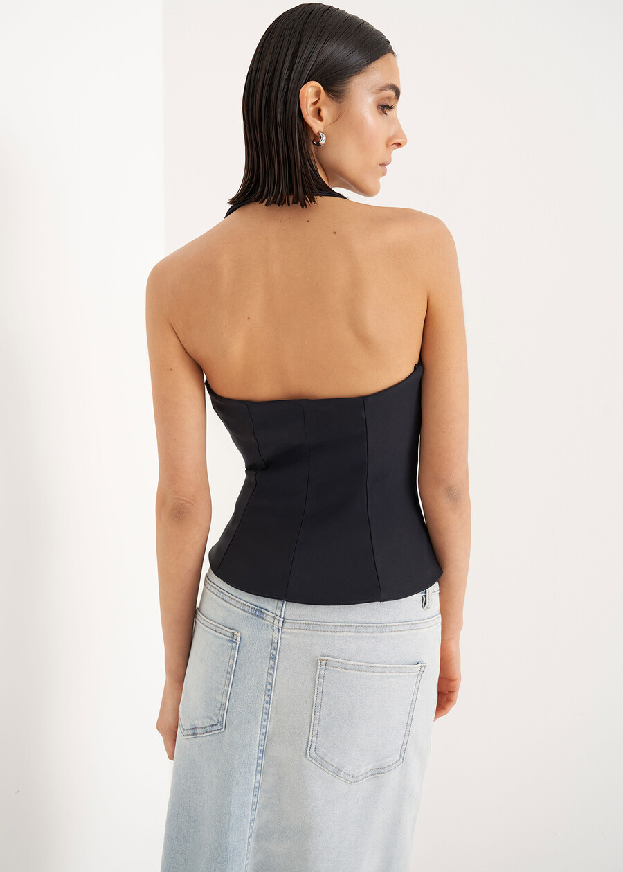 Taddeo jersey top BIANCO WHITENERO BLACK Woman , image number 3