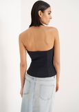 Taddeo jersey top BIANCO WHITENERO BLACK Woman image number 3