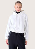 Felpa oversize Flash con pelrle BIANCO WHITE Donna immagine n. 2