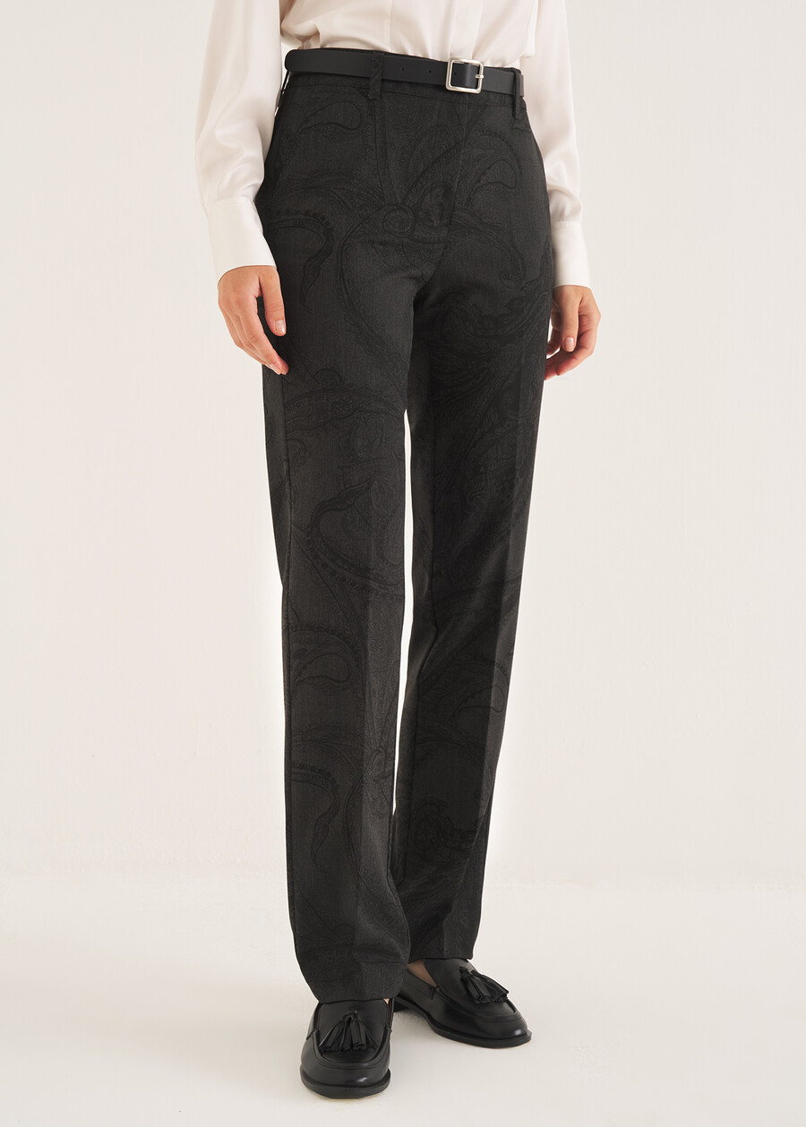 Clair-A printed trousers GRIGIO DARKGREY Woman , image number 2