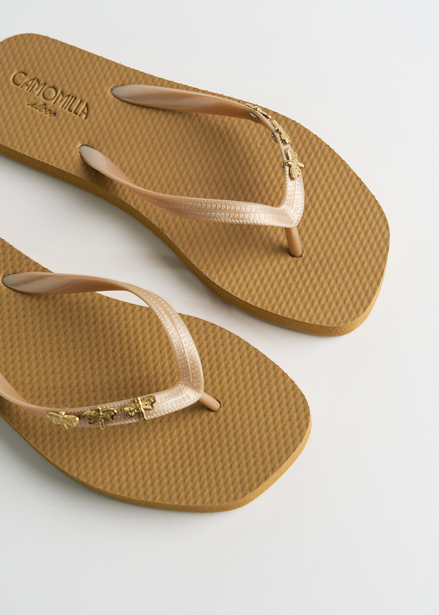Syra dragonfly flip-flops GRIGIO GUN METALGOLD Woman , image number 2