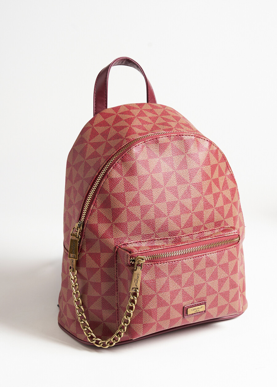 Billy printed faux leather backpack ROSSO CHIANTI Woman , image number 2