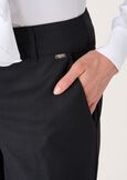 Sara polyviscose trousers NERO BLACKBEIGE LANA Woman image number 3