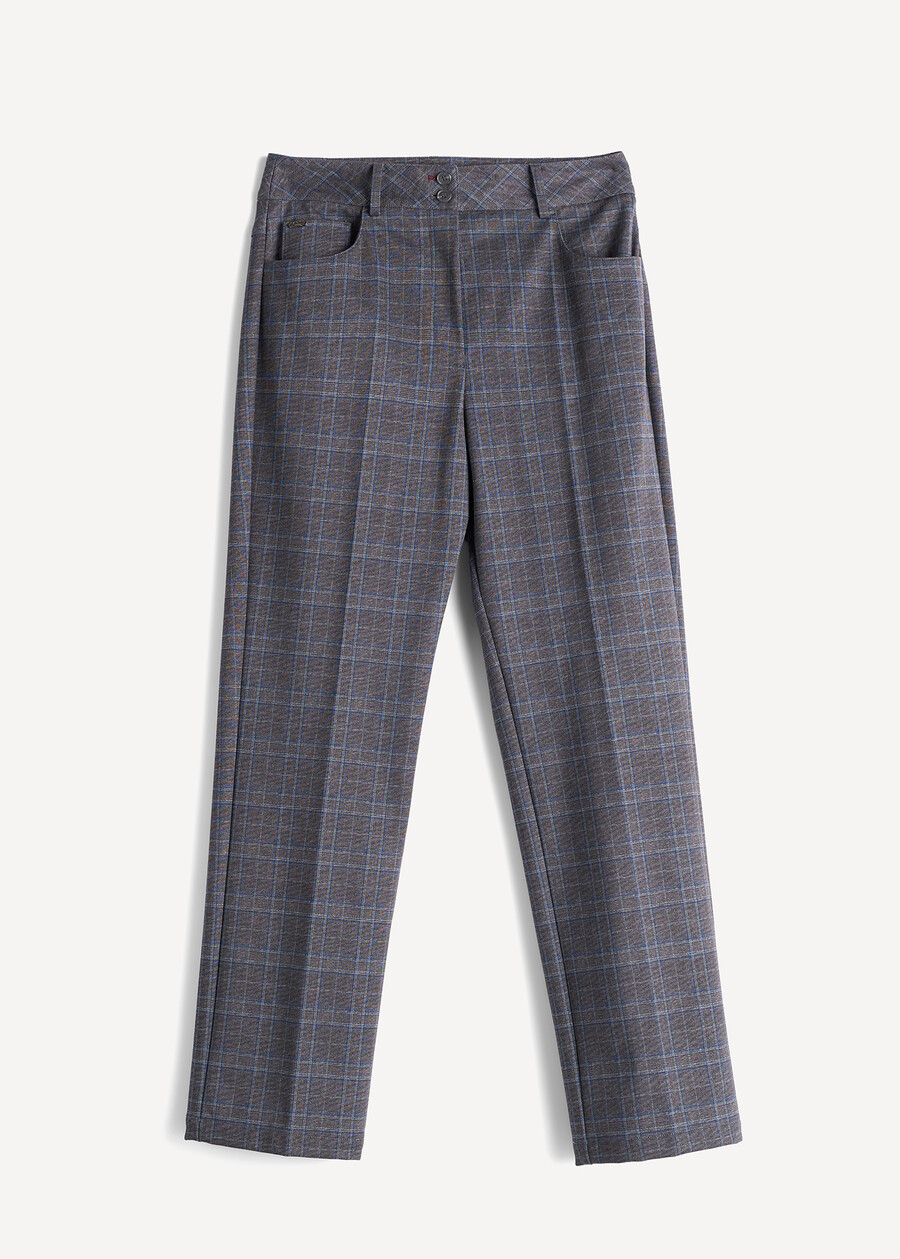 Kate check print trousers GRIGIO GREY Woman , image number 7