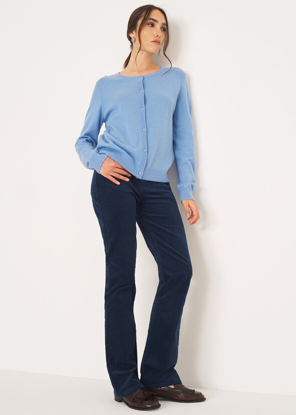 Pantalone in velluto Cindy-T BLU MIDNIGHT Donna null